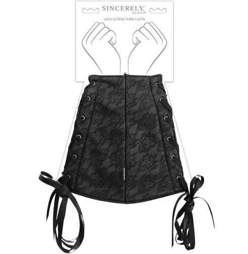 Sportsheets - Lace Corset Cuffs - Black photo