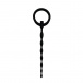 Sinner Gear - Silicone Penis Plug w Pull Ring - Black photo