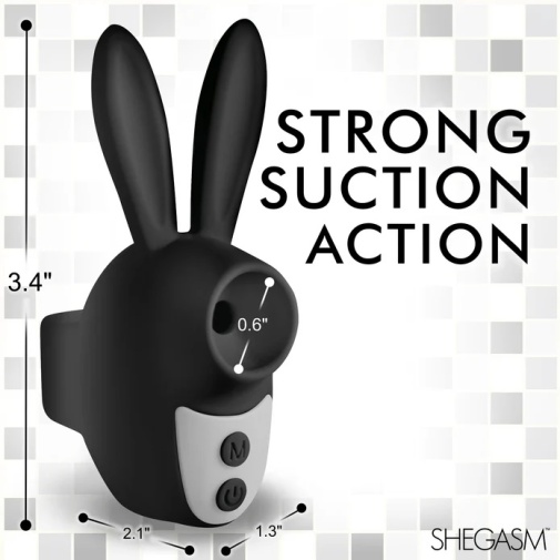 Inmi - Shegasm Sucky Bunny Clit Stimulator - Black photo