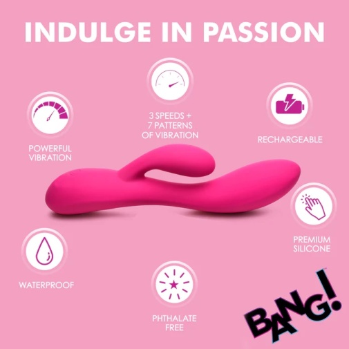 Bang! - 10X Flexible Rabbit Vibrator - Pink photo