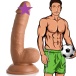 Jock - 足球员Sam 的 7" 仿真阳具配睾丸 - 肉色 照片-2