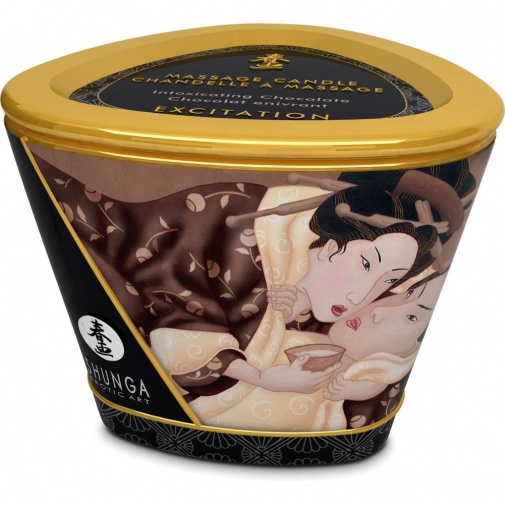 Shunga - Excitation Massage Candle Intoxicating Chocolate - 170ml photo