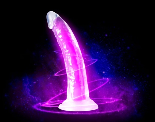Neo Elite - Glow in the Dark Light Dildo 19cm - Neon Purple photo