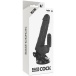 Basecock - 震動仿真假陽具 連陰囊 18.5cm - 黑色 照片-6