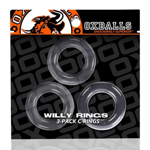 Oxballs - Willy Cockrings 3's Pack - Clear 照片