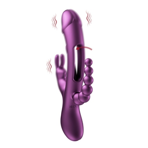 Honey Play Box - Trilux App Rabbit Vibrator w Beads - Purple photo