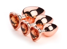 MT - Heart Anal Plug L-size - Rose Gold photo