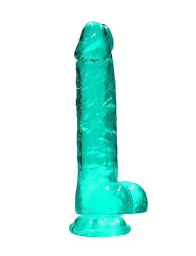 RealRock - 8" 仿真假阳具连阴囊 - 绿色 照片