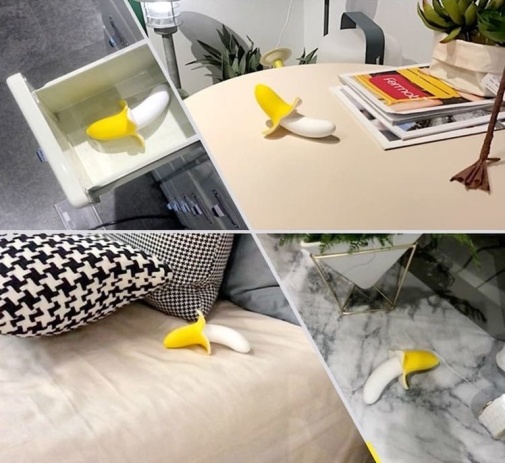 YY Horse - Mini Banana Vibrator - Yellow photo