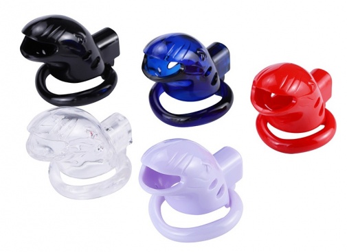 MT - Plastic Chastity Cage w Magic Lock - Black photo