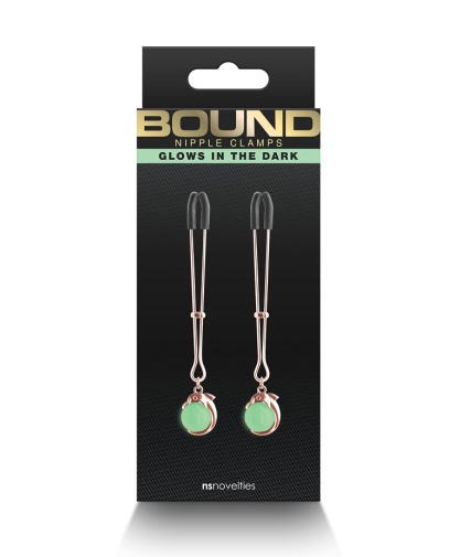 NS Novelties - Bound G1 Pearl Nipple Clamps - Gold photo