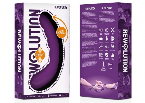 Rewolution - Rewocurvy 可调节角度震动棒 - 紫色 照片