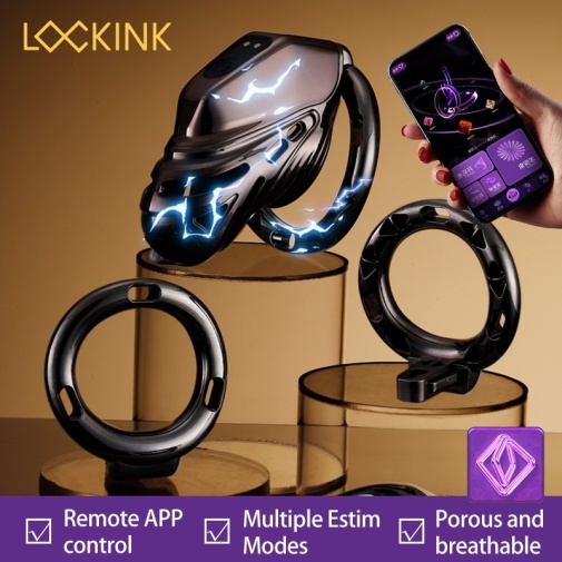Lockink - 带电击电子男用贞操锁 照片