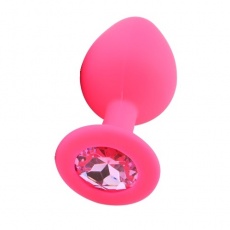 MT - Silicone Anal Plug 72x28mm - Pink photo