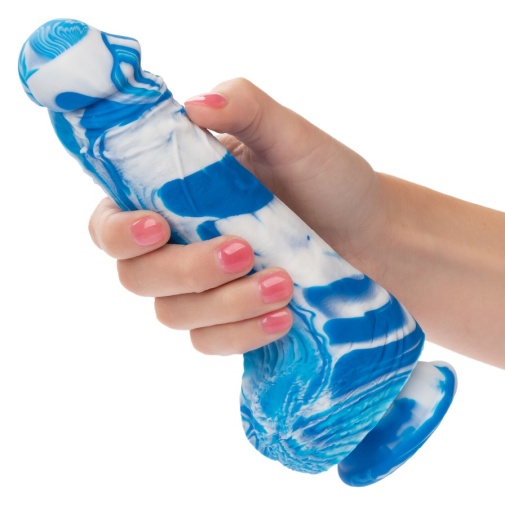 CEN - 6" Twisted Realistic Dildo - Blue photo