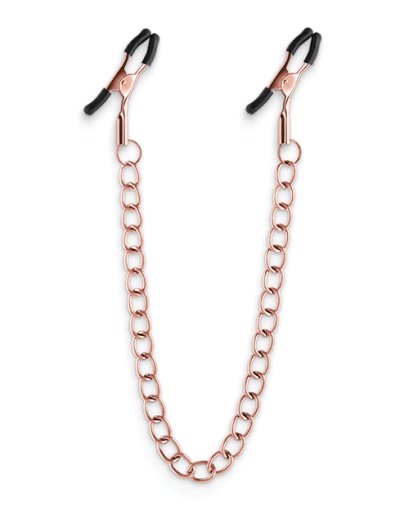 NS Novelties - Bound DC2 Nipple Chain Clamps - Rose Gold photo