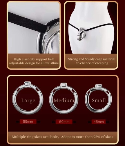 Yeahwow - Wearable Short Chastity Cage - Silver photo