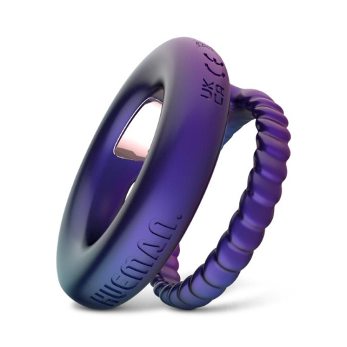 Launch yourself into next-level pleasure with Jupiter, the d... Hueman - Jupiter Vibro Cock & Ball Ring - Purple photo