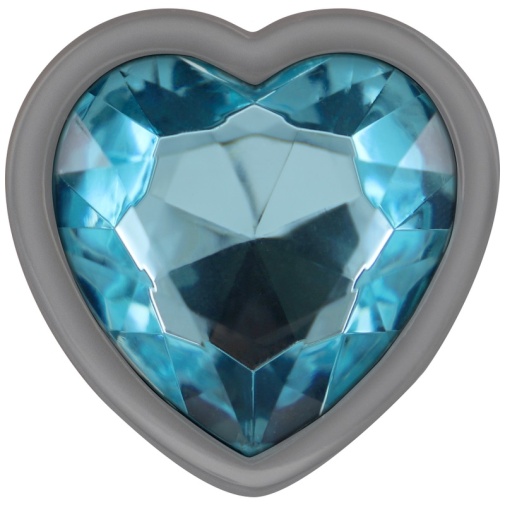 Intense - Metal Heart Gem Plug S - Blue photo
