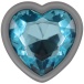 Intense - Metal Heart Gem Plug S - Blue photo-2