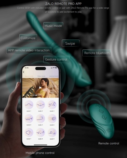 Zalo - Sesh APP Thrusting Sex Machine - Turquoise Green photo