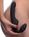 Strap U - Slim Rider 螺旋纹震动式免束带穿戴式假阳具 - 黑色 照片-6
