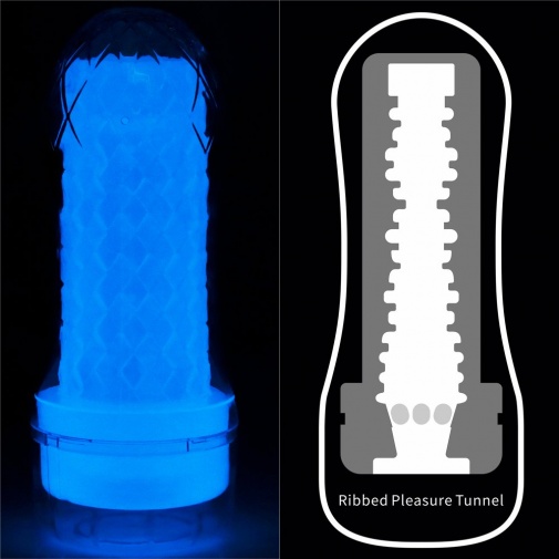 Lovetoy - Lumino Play Ribbed Masturbator - Clear photo