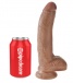 King Cock - 9″ 仿真假陽具連睪丸 - 焦糖色 照片-6