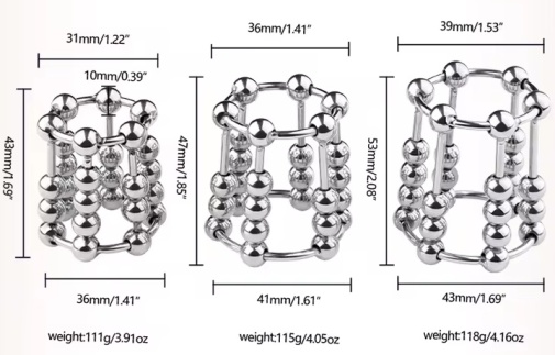 MT - Sliding Balls Cock Ring S-size photo