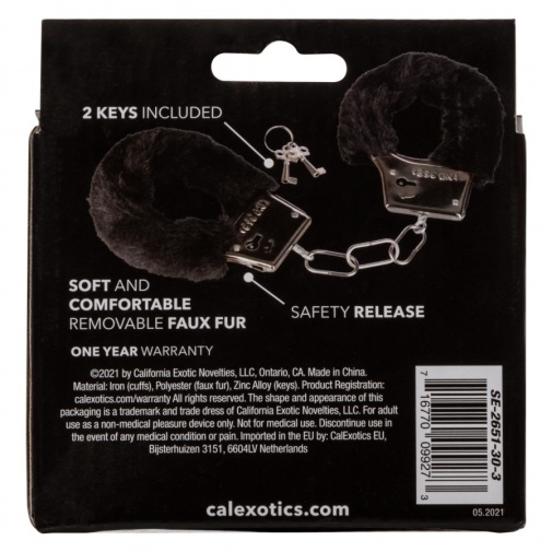 CEN - Playful Furry Cuffs - Black photo
