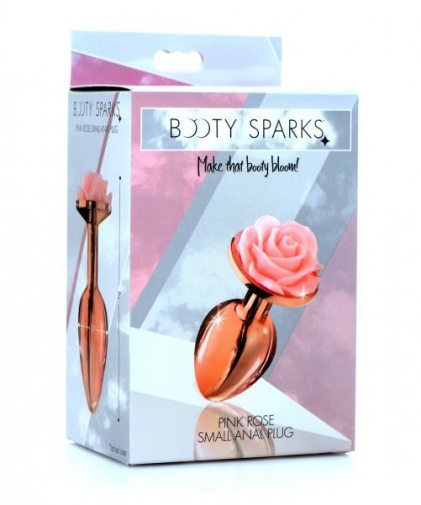 Booty Sparks - Gold Anal Plug S - Pink photo
