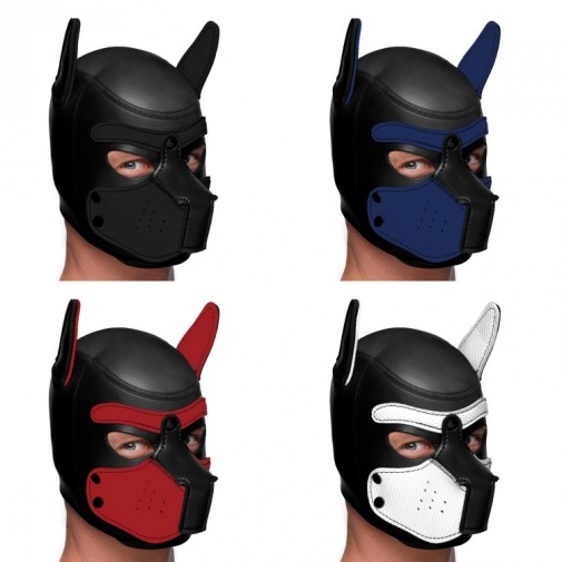 Master Series - Spike Neoprene 犬形頭罩 - 白色 照片