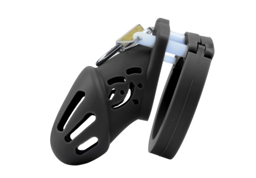 FAAK - Silicone Chastity Cage 114 - Black photo