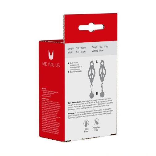 Me You Us - Clover Nipple Clamp - Silver photo