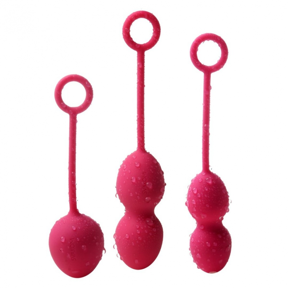 Nova kegel balls are an expertly designed set of three diffe... SVAKOM - Nova Kegel Balls - Plum Red photo-4