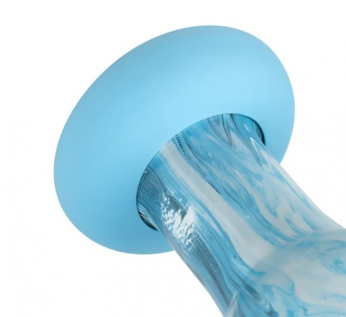 Gildo - Ocean Ripple Glass Dildo - Blue photo