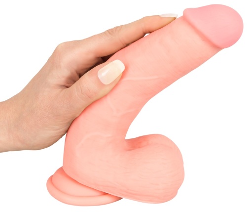 Medical Silicone - 帶陰囊假陽具 20 厘米 照片