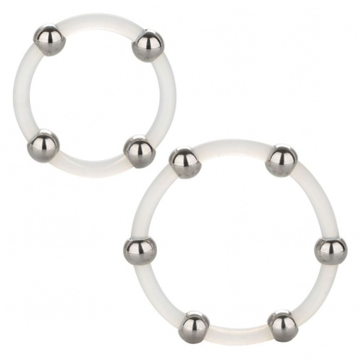 CEN - Steel Beaded Silicone Ring Set photo