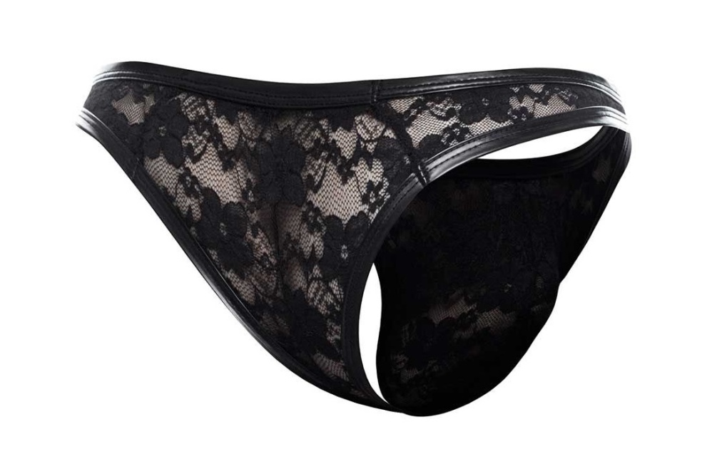 Experience the Artistry of Men's Lace Lingerie - Discove... Cut4men - Lace Male Thong - Black - M photo-4