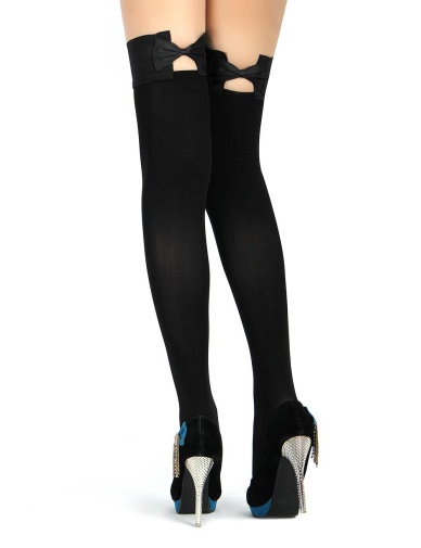 Ohyeah - Bow Tie Stockings - Black photo
