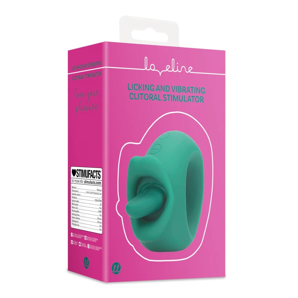 This Licking and Vibrating Clitoral Stimulator is designed w... Loveline - Licking Vibro Clit Stimulator - Green photo-8
