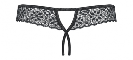 Obsessive - Shibu Crotchless Thong - Black - S/M photo