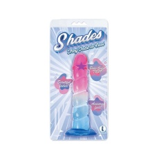 Icon Brands - Shades Jelly 螺旋形假阳具 细码 - 粉红/蓝色 照片