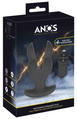 ANOS - E-Stim Power Expander Vibro Plug - Black photo