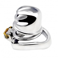 FAAK - Chastity Cage 13 w Curved Ring 45mm - Silver photo