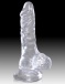 King Cock - 4" 仿真假阳具连睾丸 - 透明 照片-6