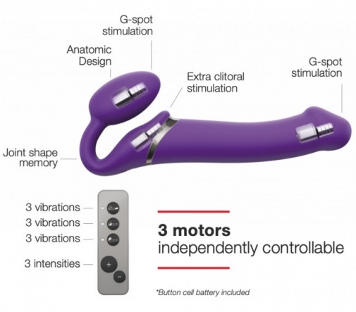 Strap-On-Me - Vibrating Strap On M - Purple photo