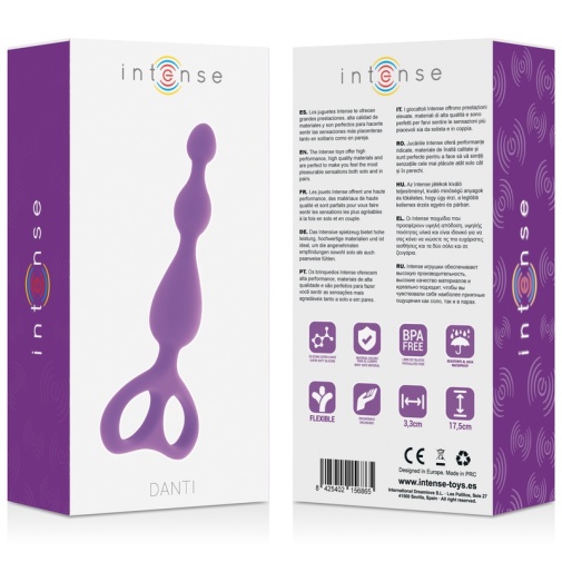 Intense - Danti 絲滑矽膠串珠後庭塞 - 紫色 照片