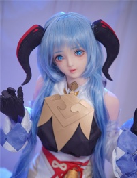 Amaya Anime Fantasy Realistic Sex Doll, Blue Hair, Ultra Soft TPE 145 cm (4'8 ft) photo