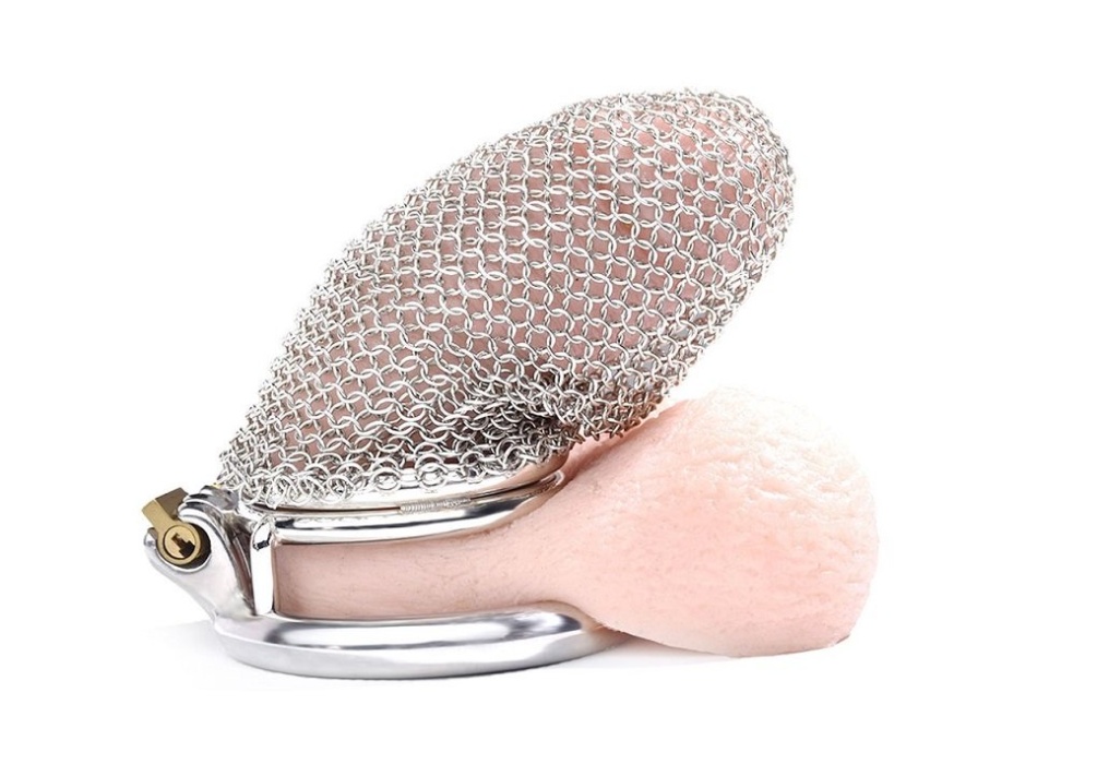Introducing our Steel Mesh Chastity Cage in Size Large (... Kiotos - Mesh Chastity Cage L photo-8
